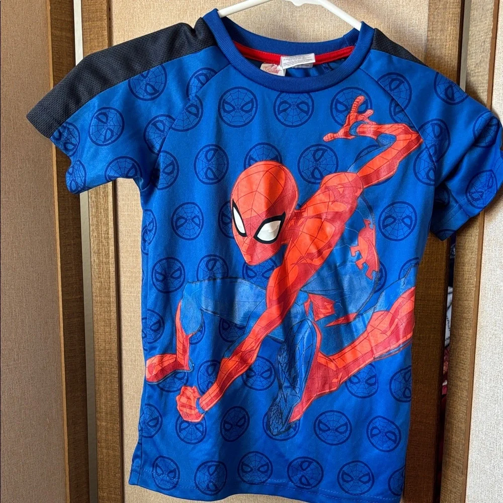 Blue Spider-Man Graphic T-Shirt 7